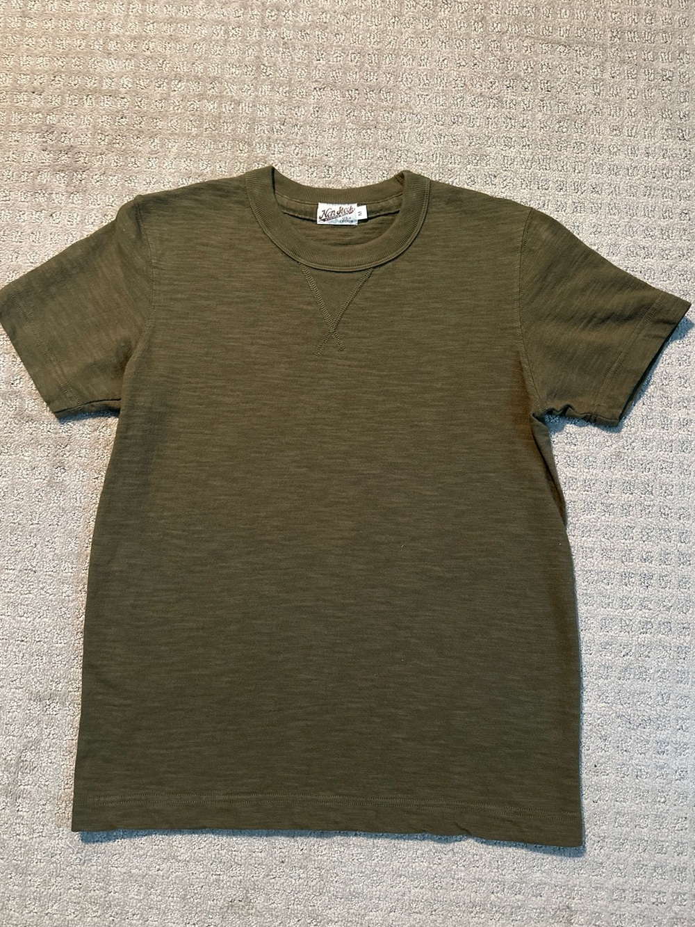 NEW Bronson Mfg Non Stock 10.5 oz Cotton Tubular Gusset T-Shirt Green medium